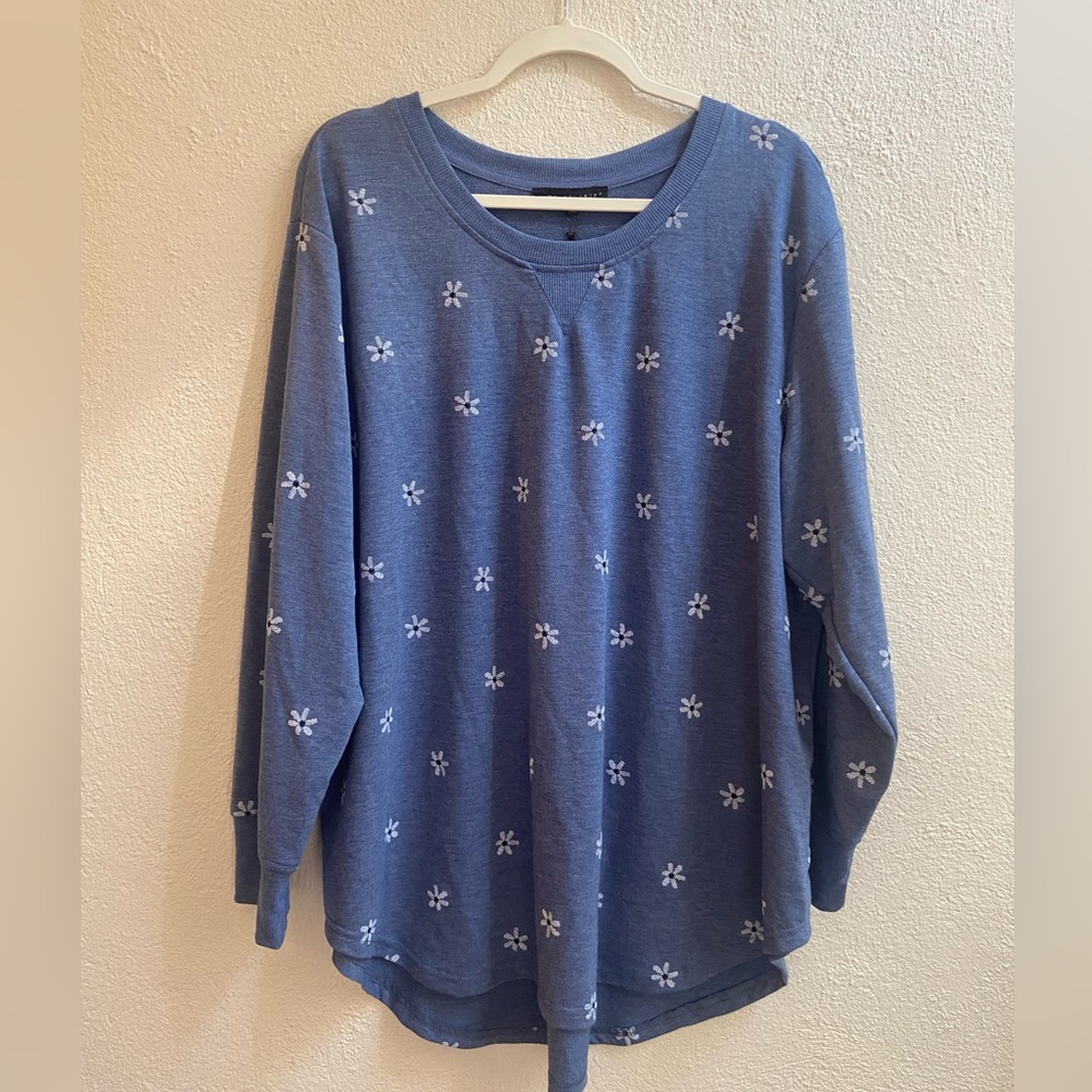 Jane+Delancey Blue Floral Women's Top - Picture 2 of 9